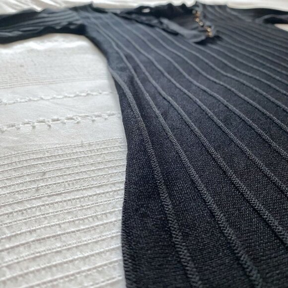 KNITZ FOR LOVE & LEMONS BLACK RIBBED KNIT LACE UP DRESS - XS - Picture 7 of 9